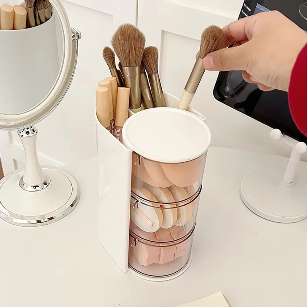 Прозрачная шкатулка для украшений вращающийся прозрачный органайзер настольный