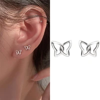 temperamental butterflies earrings 925 silver stud earrings luxury jewelry for women wedding engagement gifts korean fashion
