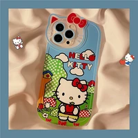 cute cartoon hello kitty iphone 13 pro max phone case iphone 13 new 12 silicone 11