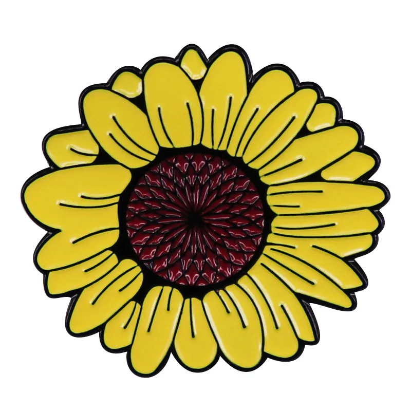 C3404 Sunflower Enamel Pin Beautiful Flower Badge Brooch Backpack Briefcase Badges Lapel Pins for Backpacks Accessories Jewelry