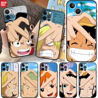 hot anime one piece cute for apple iphone 13 12 11 pro max mini xs max x xr 6 7 8 plus 5s se2020 soft silicone black phone case