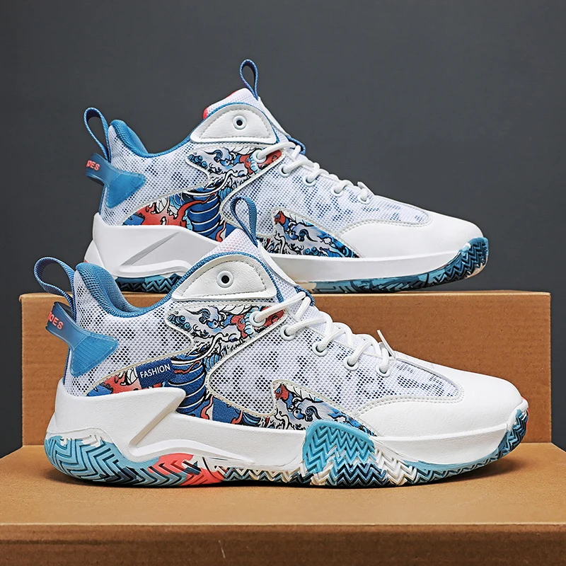 Breathable basketball shoes sneakers couple shoes wear-resistant non-slip