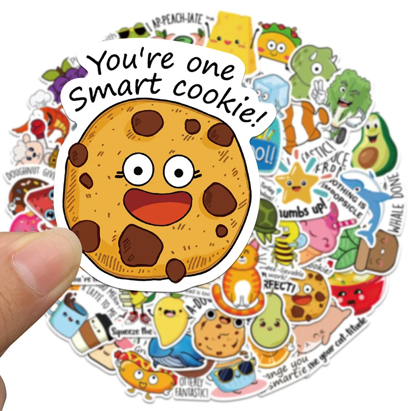 

50PCS Reward Stickers Fun Incentive Kids Toy Sticker Cute Pattern Animals Cartoon Decals Home Decoration