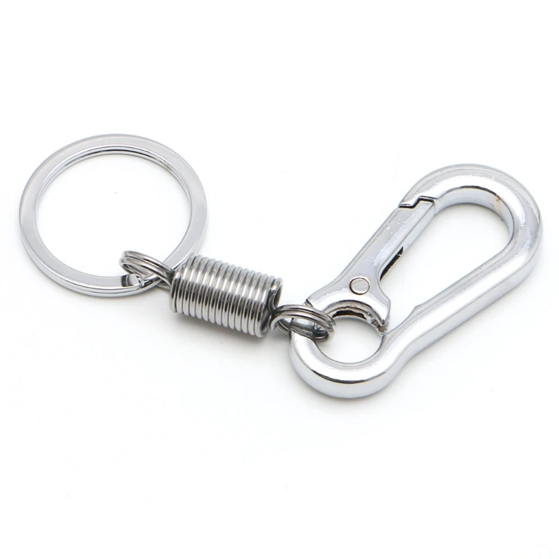 

Stainless Steel Hook Clip Hanging Retractable Suspension Anti Lost Keychain New