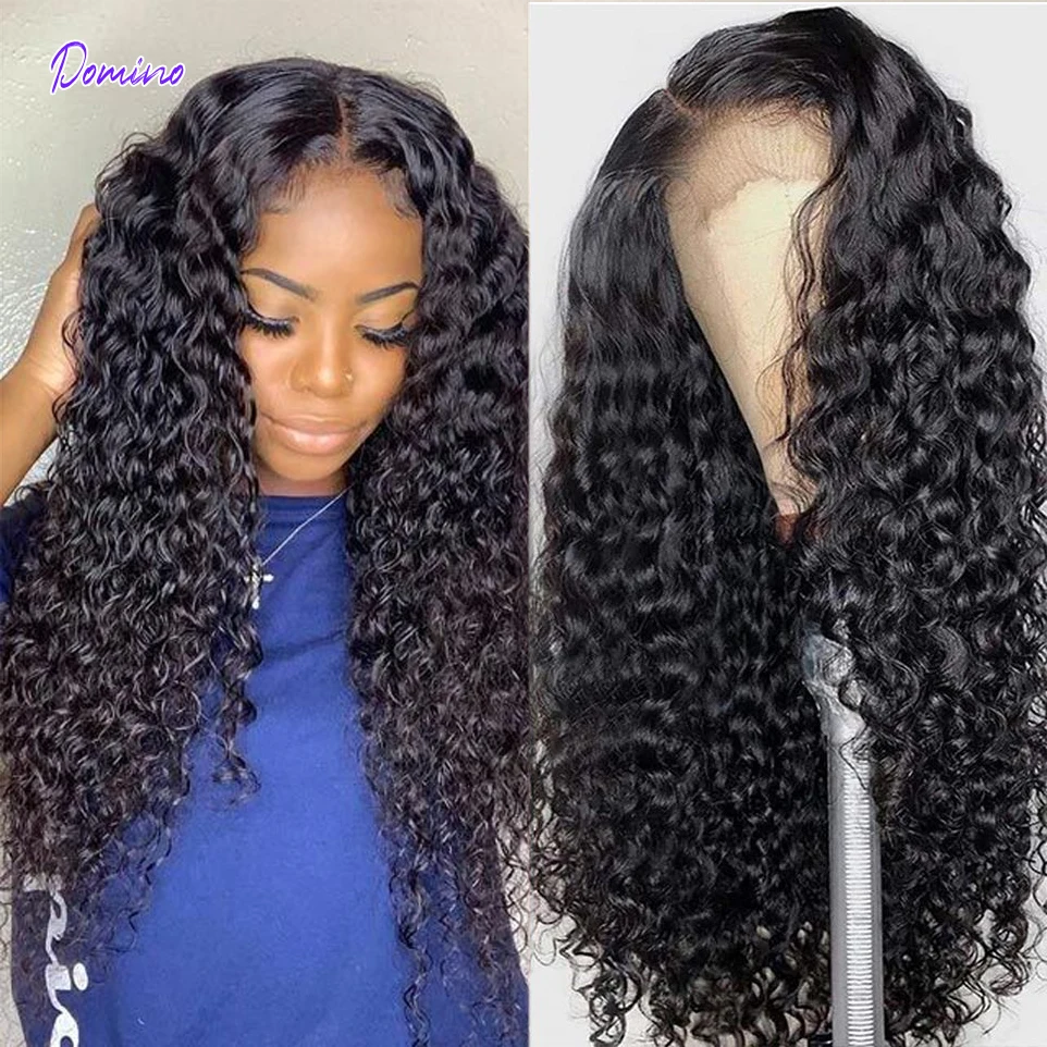 

Water Curly Lace Front Wigs Brazilian Real Human Hair Wigs For Women 30 Inch Lace Closure Wet and Wavy Lace Front Wig