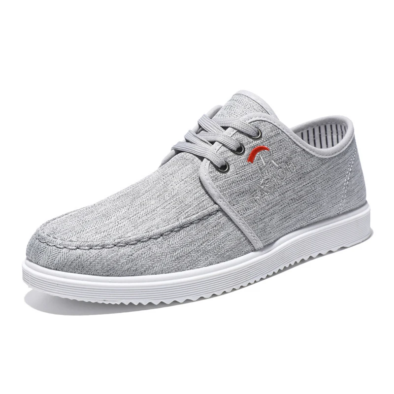 Мужские парусиновые туфли универсальные дышащие повседневная обувь для