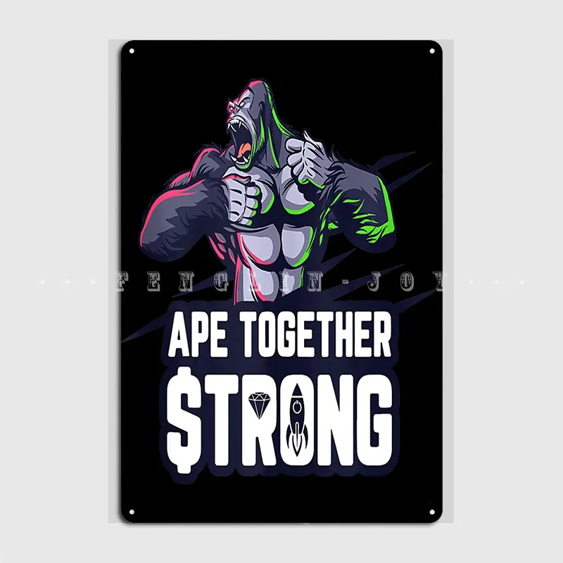 

Stocks Ape Together Strong Metal Plaque Poster Wall Cave Garage Club Printing Plaques Tin Sign Posters
