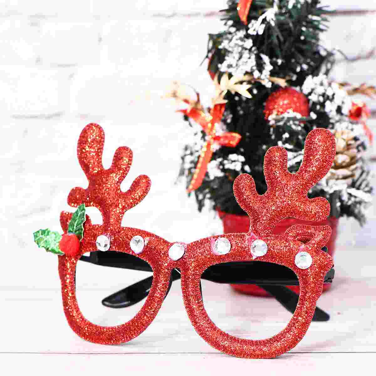 

Christmas Eyeglasses Glasses Reindeer Eyeglass Party Antlers Elk Eyewear Deer Novelty Cosplayprop Holiday Santa