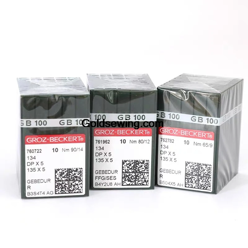 100 шт. DPX5 золотые иглы Groz-Beckert Dp * 5 FFG/SES термостойкие с титановым покрытием