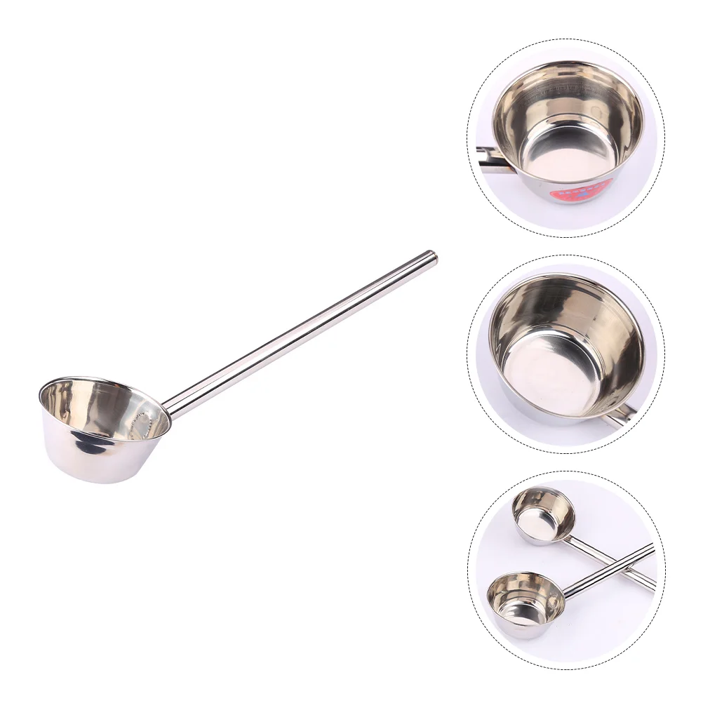 

Water Ladle Spoon Scoop Kitchen Soup Stainless Cup Bath Dipper Steelwashing Ladles Shampoo Handle Hair Metal Big Bathroom Rinse