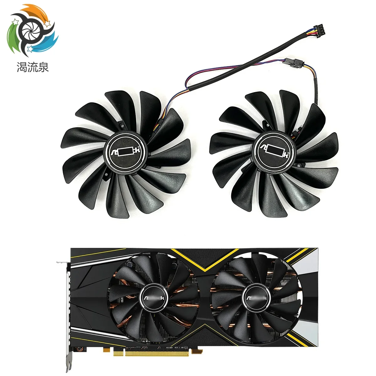 Новый 95 мм охлаждающий вентилятор для графической карты ASRock Radeon RX 5700 5700XT Challenger D OC