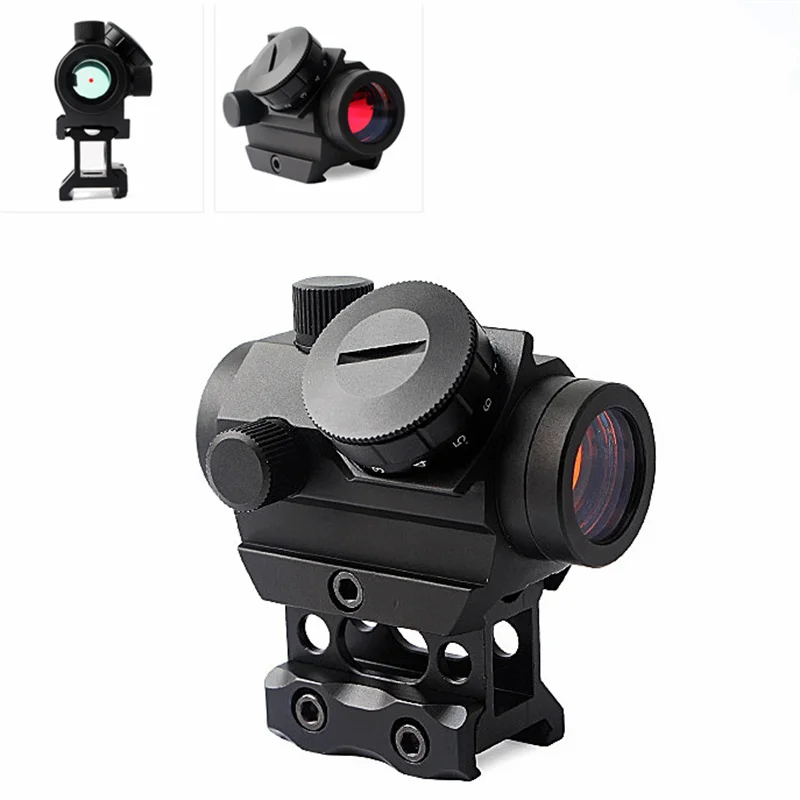 

20mm 1x20 RDS-25 Red Dot Sight 4 MOA Small Red Dot Gun Sight Rifle Scope with 1 inch Riser Mount Airsoft Hunting Accessory