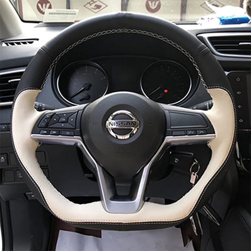 Ручное шитье аксессуары для Nissan Qashqai Tiida X-Trail Teana Sylphy Murano из натуральной кожи белые