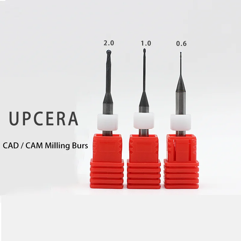 Фото Фрезы UPCERA Diamond CVD DC с покрытием для фрезерования и сверления, стоматологические фрезы для резки воска и PMMA, фреза D4 для CAD/CAM №2