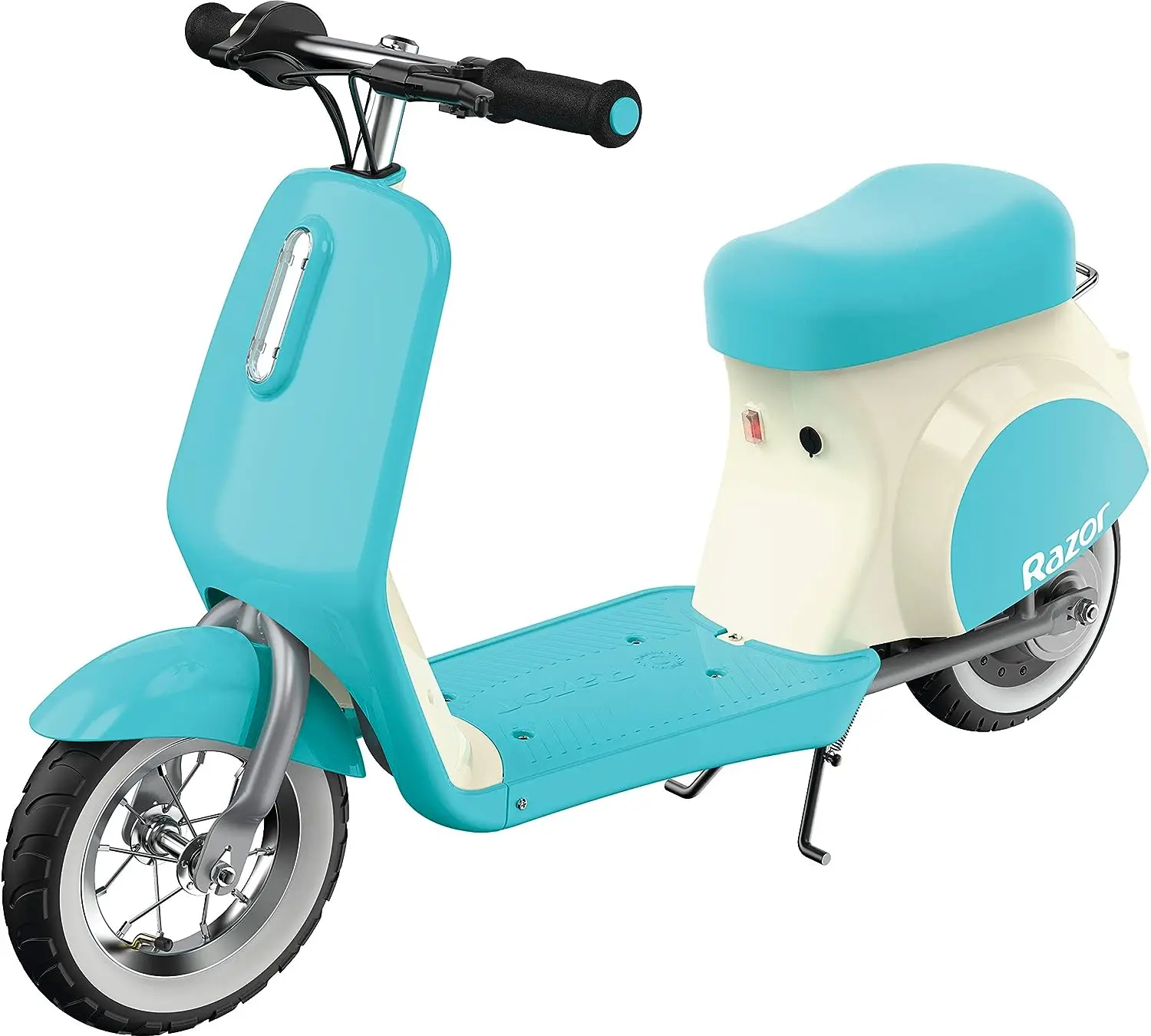 

Mod Petite Miniature Euro-Style Scooter for Ages 7+, Vintage-Inspired Design, Hub-Driven Motor, Pneumatic White Tires, Up to 4