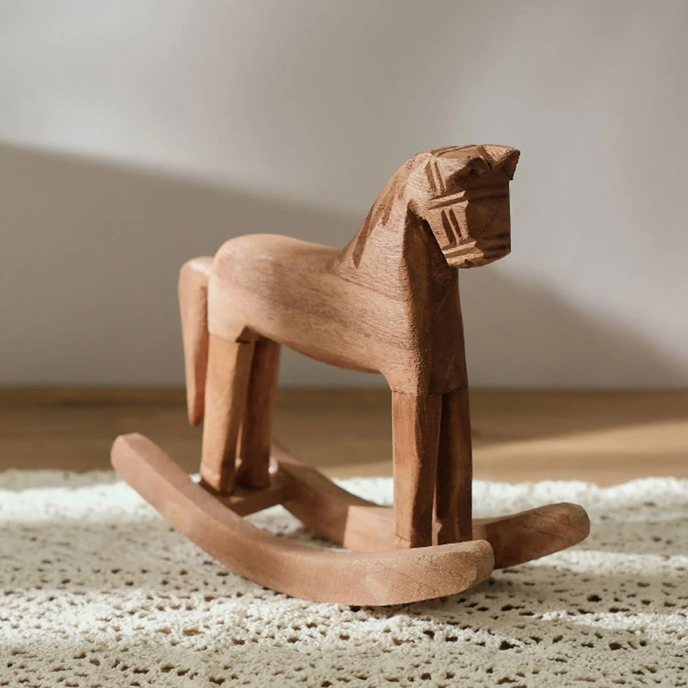 Миниатюрные животные рок-лошадь настольное украшение украшение-качалка