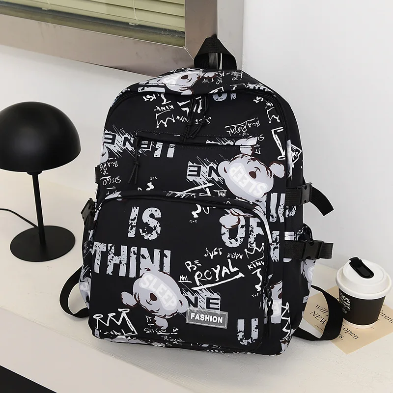 

Fashion Women Graffiti Backpack Large Capacity Laptop Bag Multifunction Student School Bag Waterproof Outdoor Travel Pack