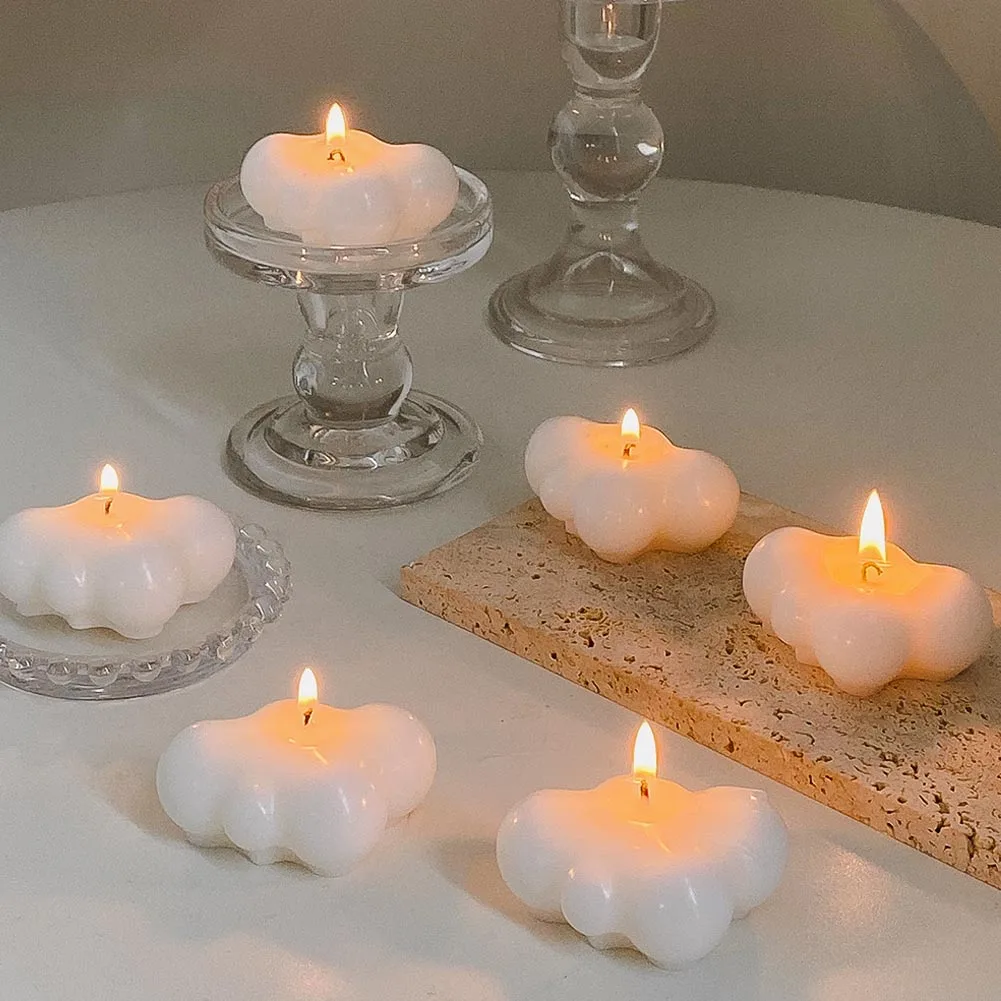 

2023 New Cloud Shape Scented Candle Cute 3D Candle Bedroom Home Decoration DIY Wedding Christmas Decor Ornament