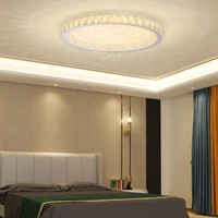 large room led ceiling lamp round crystal shape dimmble 76w 36w led ceiling chandelier for bedroom living room kitchen lighting