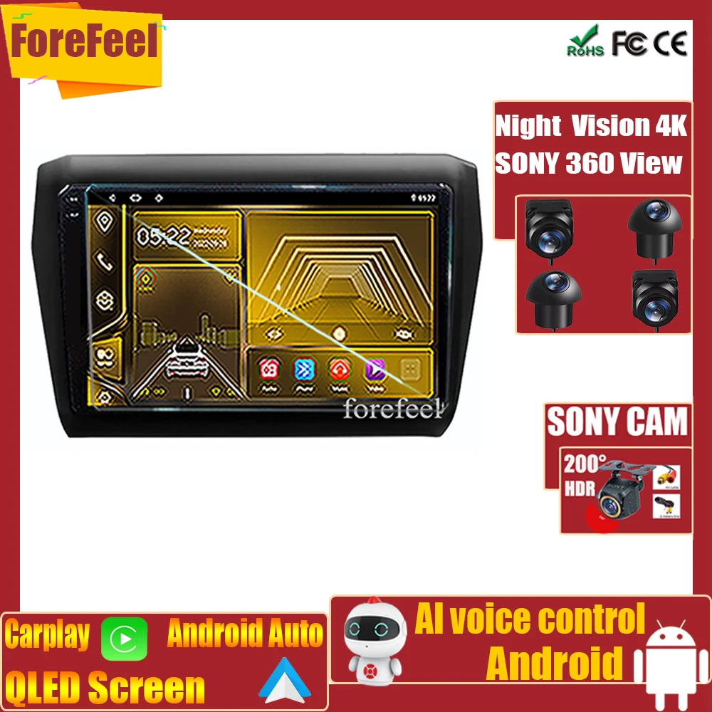 

Камера 7862 для Suzuki Swift 5 2016 - 2020 Bluetooth мультимедийная автомобильная навигация головное устройство Сенсорное Carplay видео высокопроизводительный видеорегистратор