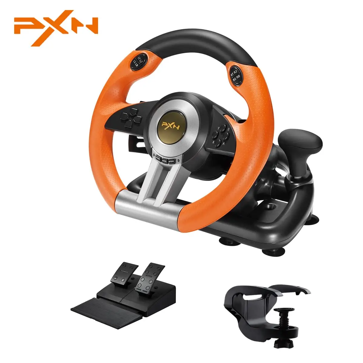 PXN V3 Pro Game Steering Wheel Racing Simulator 180 Rotation Gaming Volante For PC/PS4/Xbox One/Xbox Series S/X /Nintendo Switch