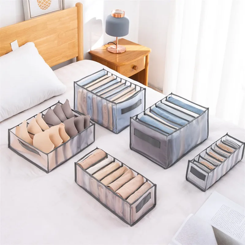 

Jeans Clothes Organizer Drawers Divider Boxes Underwear Nylon Divider Closet Organizer Storage Drawer Underpants Socks Organizer