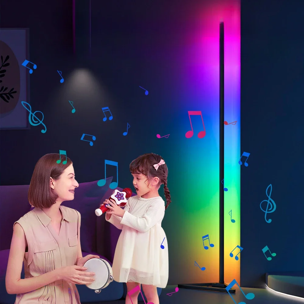 Напольные лампы с музыкальной синхронизацией RGB освещение стоящая атмосфера