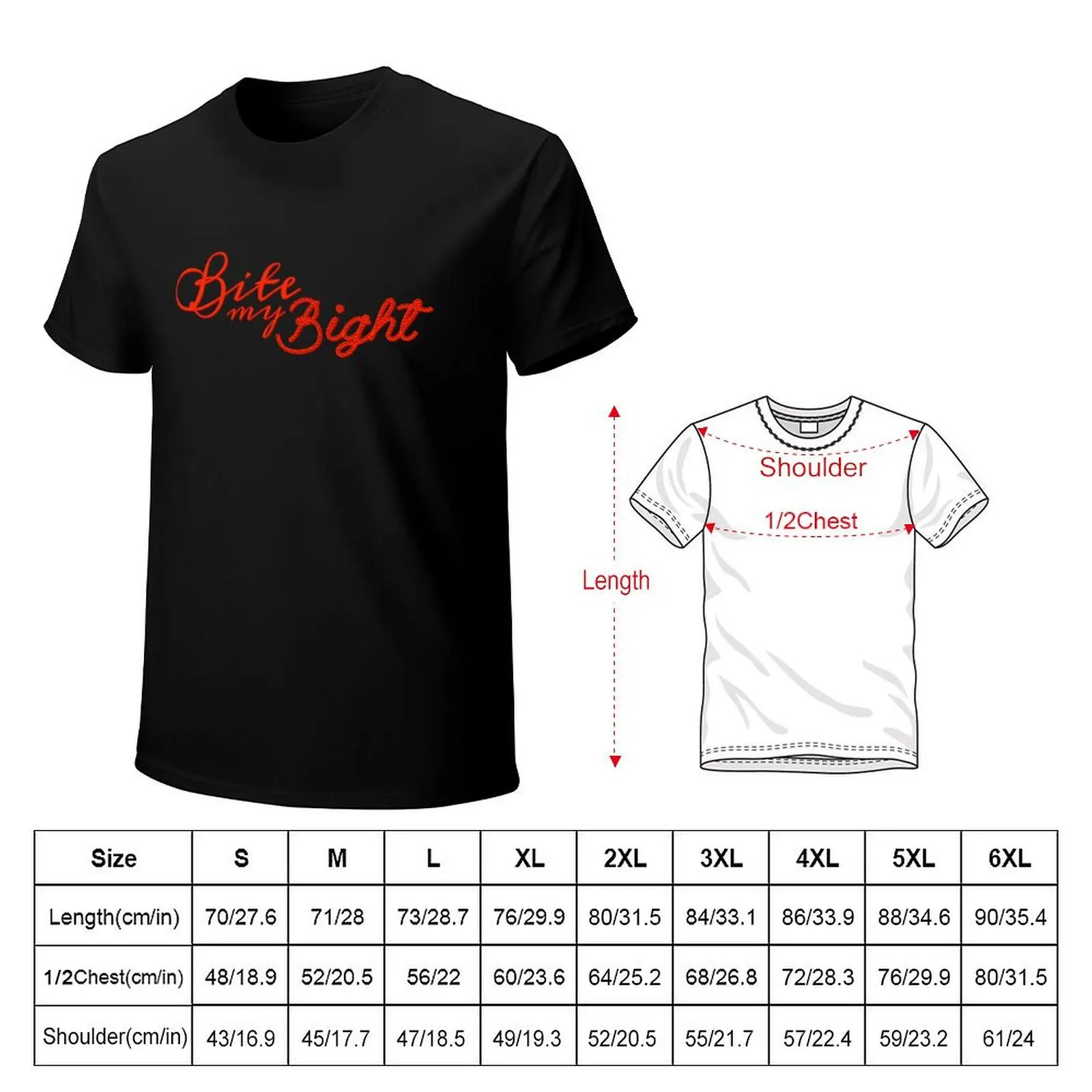 Фото Футболка Bite My Bight, красная, с простым графическим дизайном, в стиле шибари-бондаж. №2