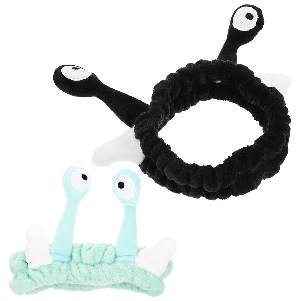 

2 Pcs Headband Skincare Alien Headband Spa Headband Face Wash Headband Set Skincare Headband Plush Facial Hairbands