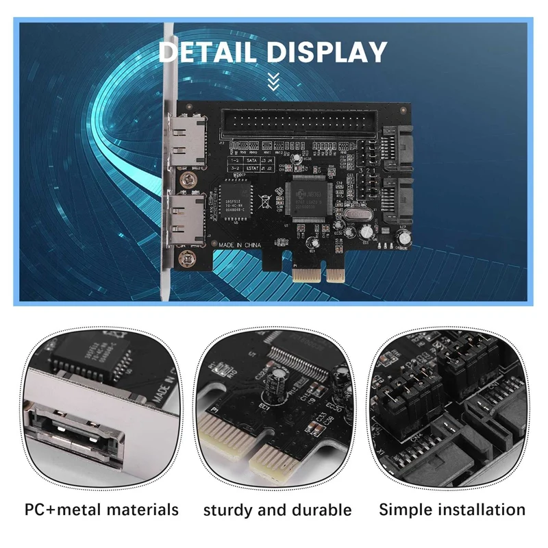 PCI-SATA контроллер PCI-Ide PCI-E к 2Sata IDE Jmb363 карта дискового массива Экспресс адаптер