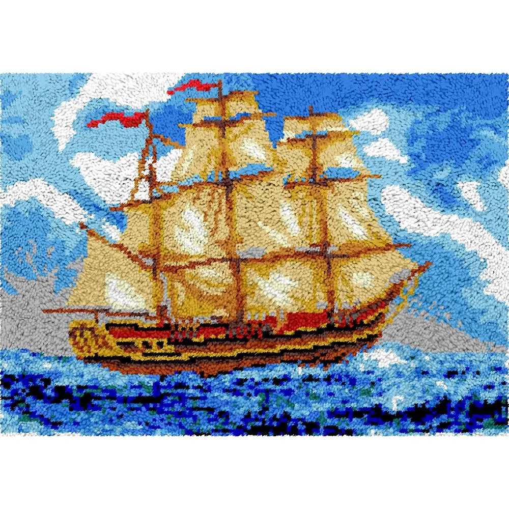 

Carpet embroidery set with Pre-Printed Pattern Foamiran for needlework Latch hook rug kits Crafts for adults Tapestry Hobby