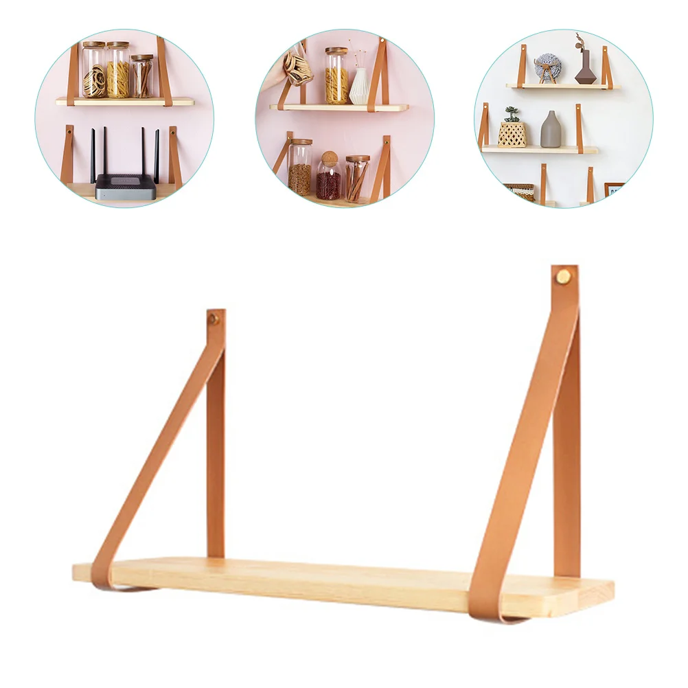 

Wall Shelf Shelves Floating Storage Book Wooden Nursery Rack Corner Hanging Bathroom Kitchen Bookshelves Flower Bedroom Planter