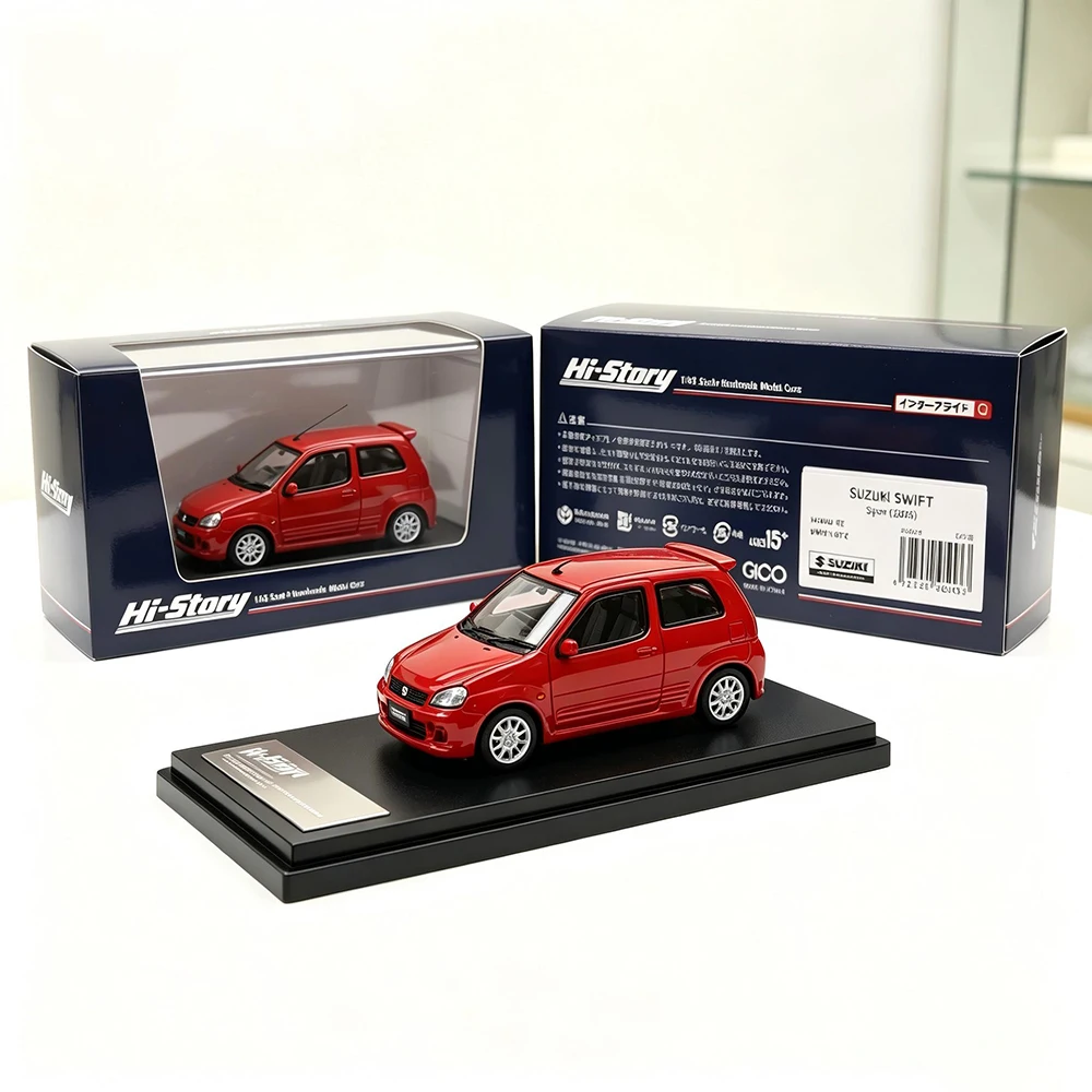 Фото Коллекционная модель автомобиля Hi-story: SUZUKI SWIFT Sport (2003) в масштабе 1:43, классический автомобиль из смолы, игрушка для коллекции и декора №1