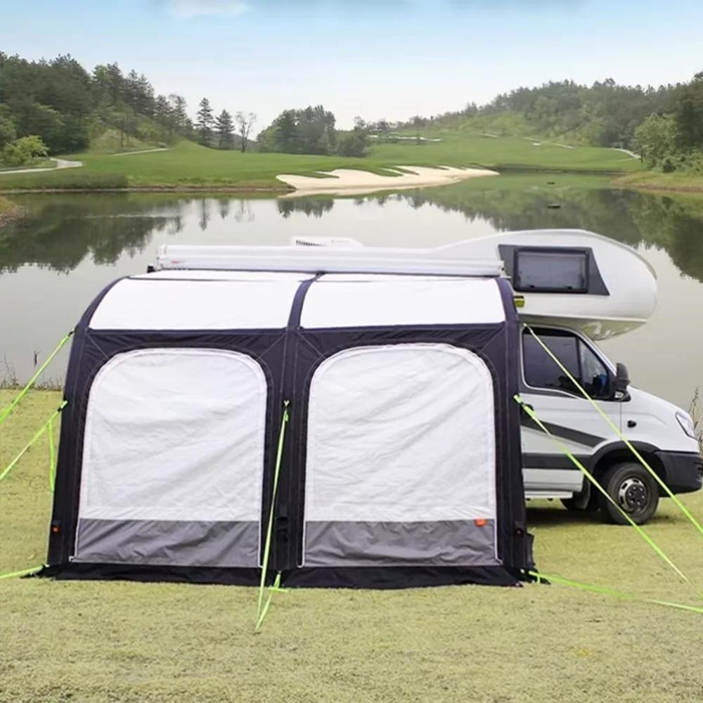 Фото Автомобильный тент сбоку, палатка Toldo Frontal Para Caravana Wohnmobil Vorzelt, палатка для дома на колесах, портативная надувная палатка для кемпинга, маркировка RV Annex №2