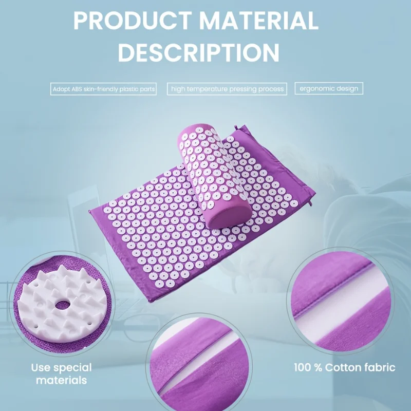 

[Flash Deal]Acupressure Mat And Pillow Set For Back/Neck Pain Relief And Muscle Relaxation[US Stock]