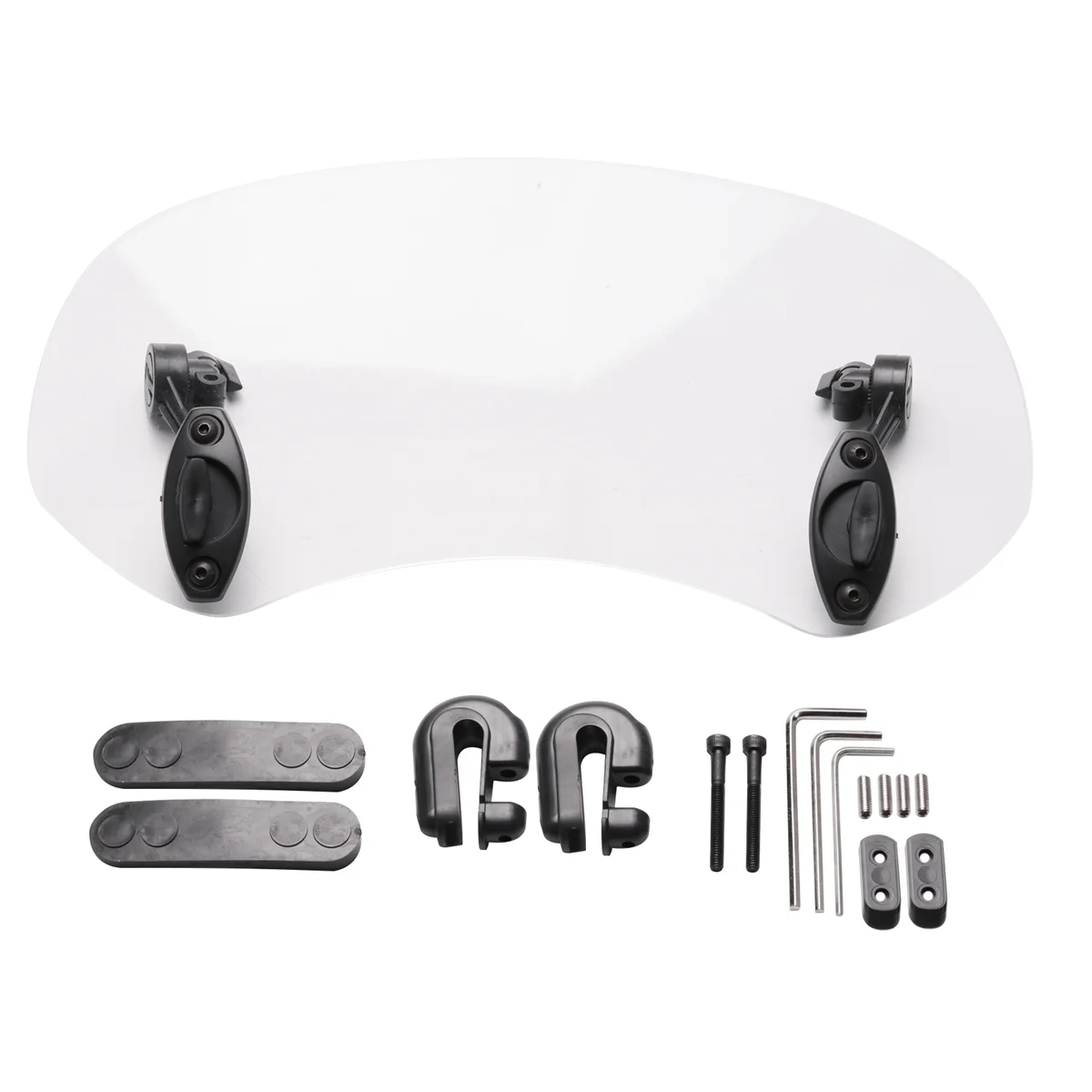 

Transparent Color Universal Motorcycle Adjustable Wind Screen Extension Windshield Spoiler Air Deflector 28.5x12x21cm