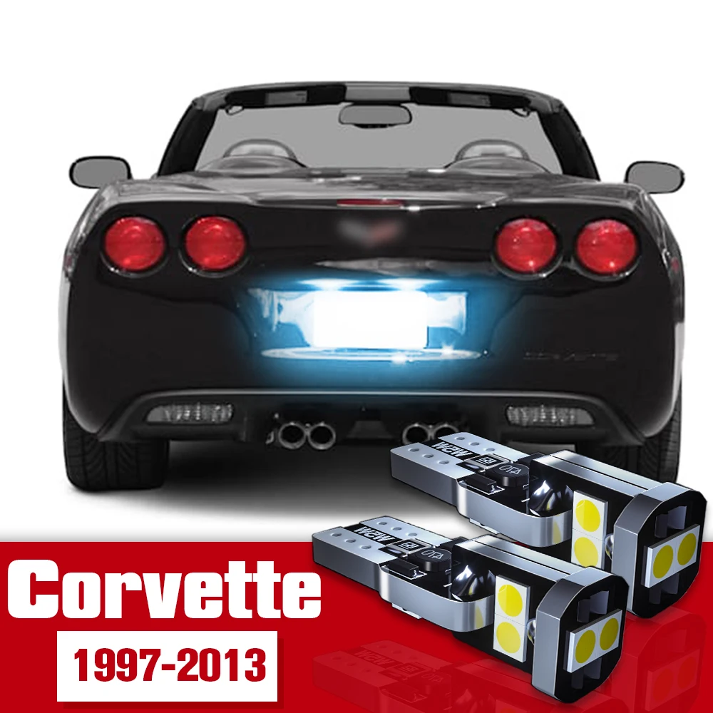 

2pcs License Plate Light Accessories LED Bulb Lamp For Chevrolet Corvette 1997-2013 2003 2004 2005 2006 2007 2008 2009 2010 2011