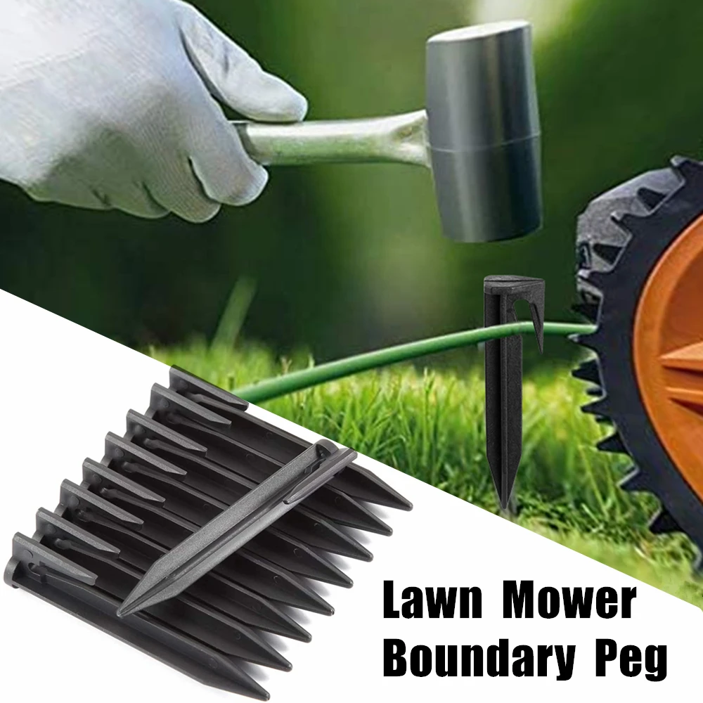 

Pins Robotic Laying Accessories Fixing Mower Nail Garden For Cables Ground Lawn Mower 50pcs Boundary Spikes Peg Boundary Lawn