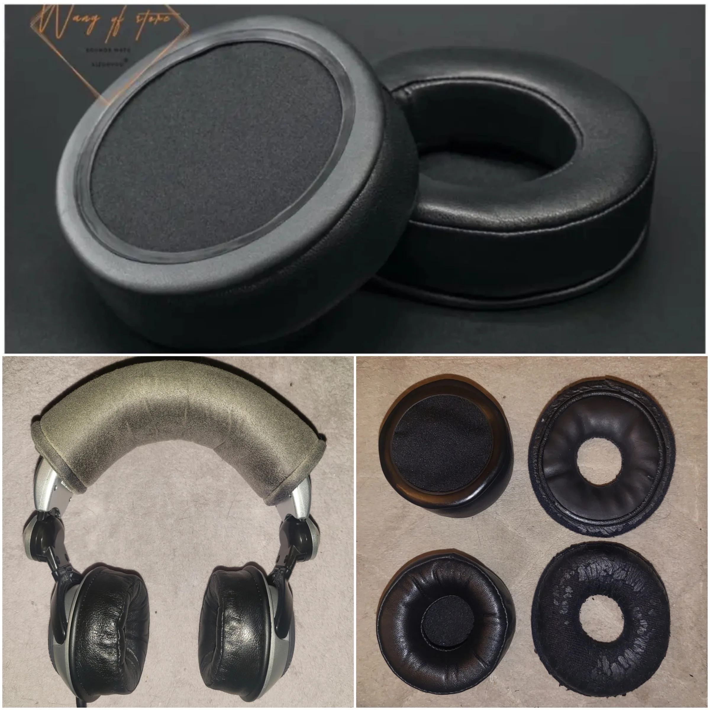 Фото Амбушюры из овчины из пены с эффектом памяти для наушников Panasonic Technics RP-DJ1200 RP-DJ1205 RP-DJ1210 №1