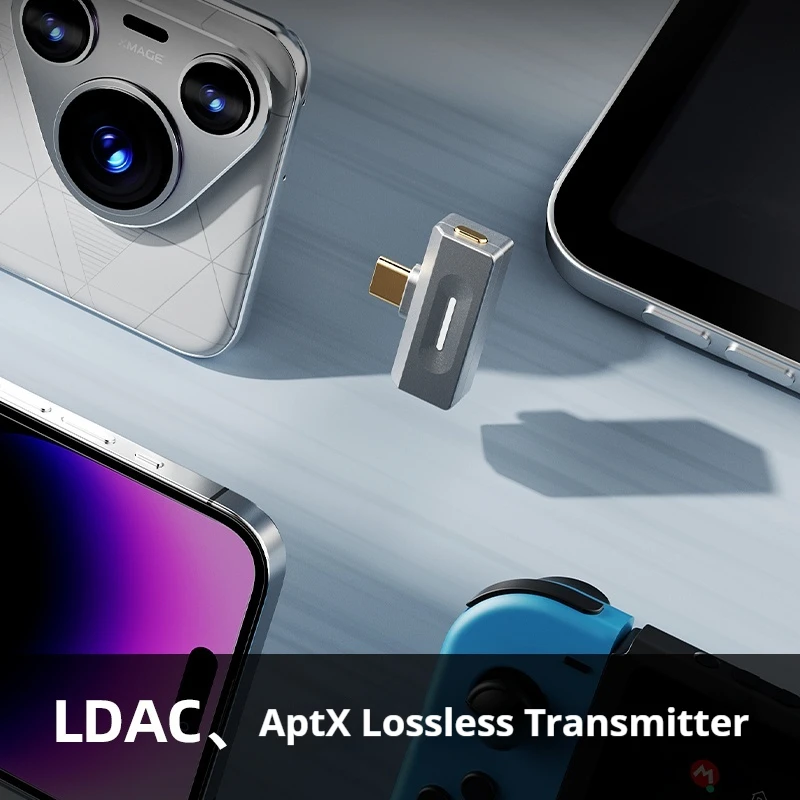 Передатчик FiiO Air Link (Type-C) Bluetooth 6.0 для мобильногоигрового плеера к беспроводным наушникам, чип QCC5181, адаптивный LDACAptX (art.: 3920d2ef586a0) - 3920d2ef586a0