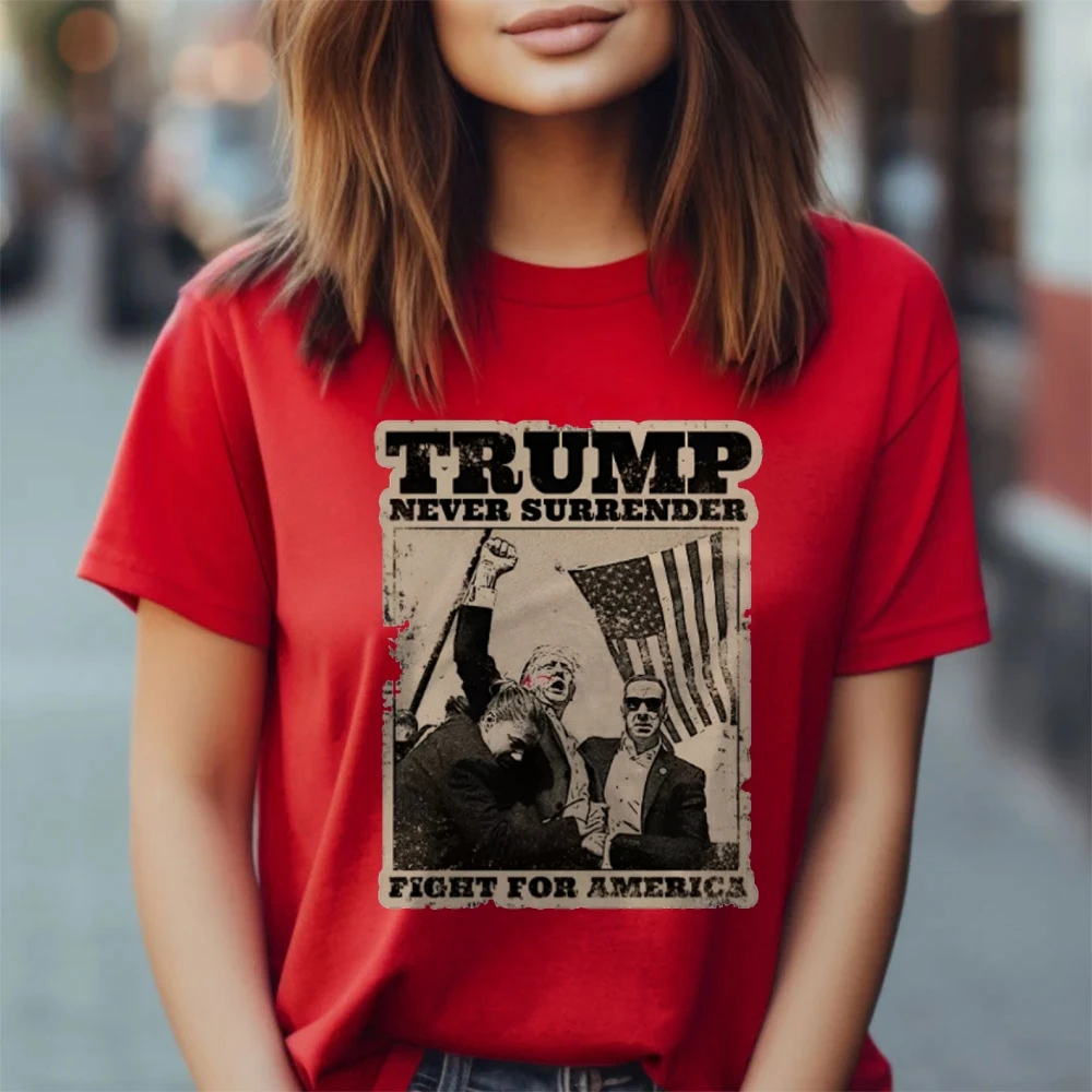 Хлопковая футболка с короткими рукавами не подает президента США Трампа