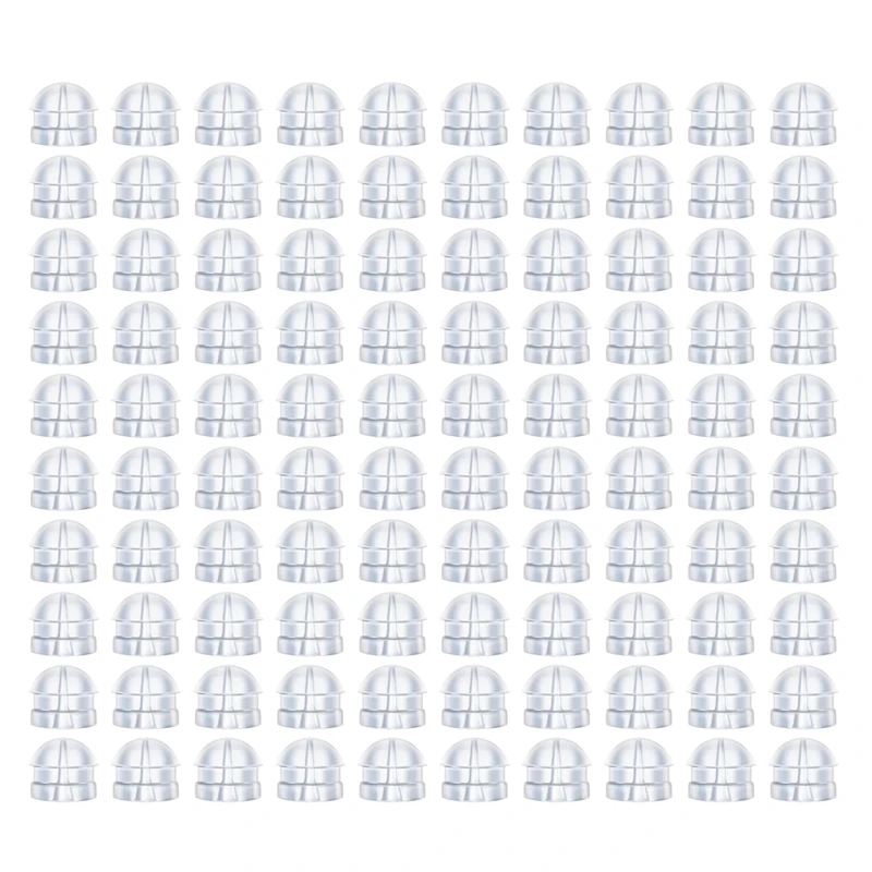 

100 шт., прозрачные застежки для сережек в форме гамбургеров