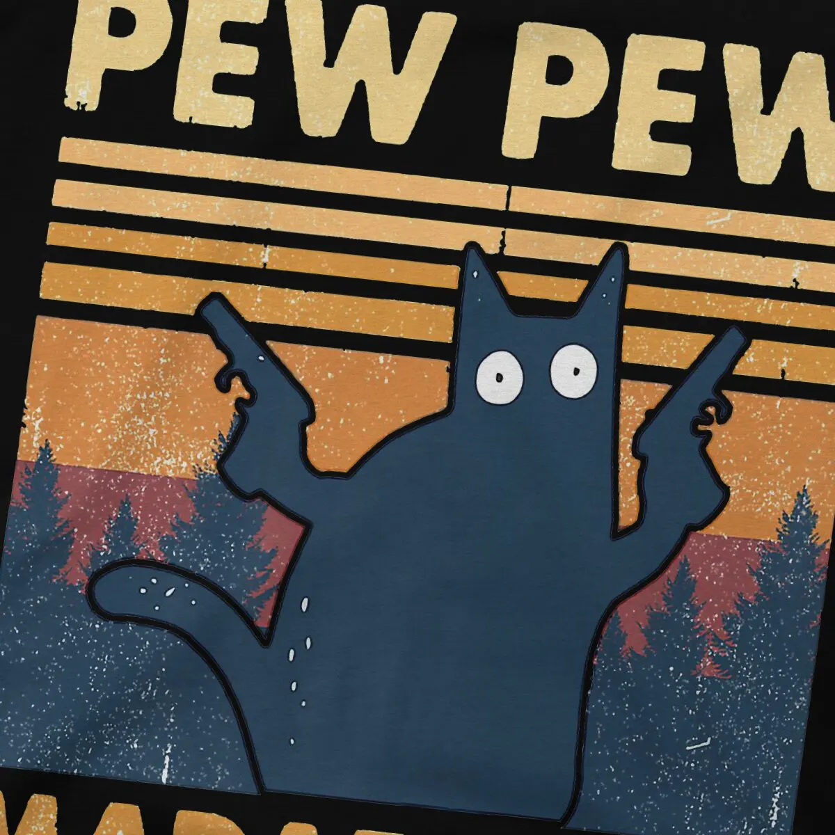 Фото Мужская Винтажная Футболка Pew Mada-Fakas, 100% хлопок, с круглым вырезом и коротким рукавом №4