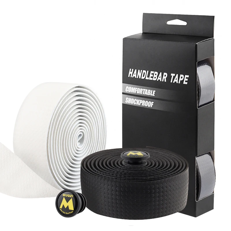 

Carbon Texture Bike Bar Tapes 30x2000mm PU EVA Fixed Gear Racing Road Bicycle Drop Bullhorn Handlebar Grip Tapes with Straps