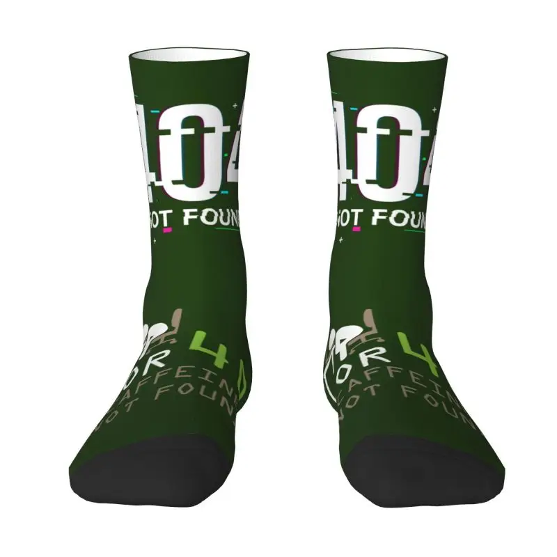 

Fashion Error 404 Not Found Glitch Style Socks Men Women Warm 3D Printed Computer Geek Programmer Sports Basketball Crew Socks