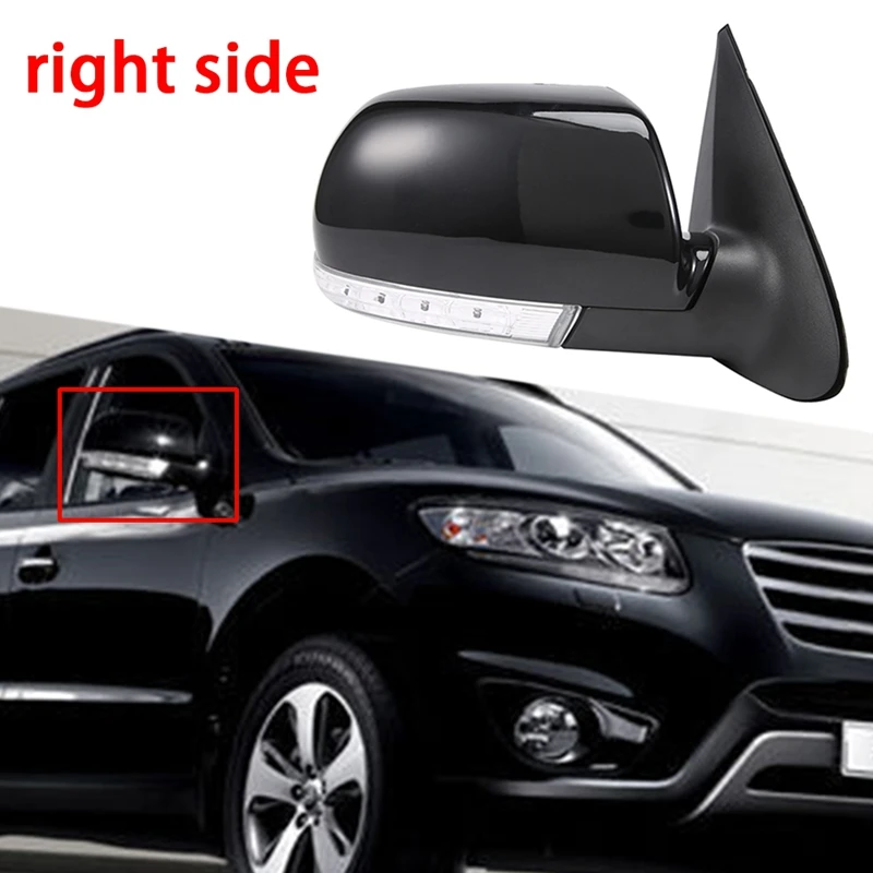 

Автомобильное боковое зеркало заднего вида в сборе для Hyundai Santa Fe 2007-2012 светодиодное боковое зеркало заднего вида
