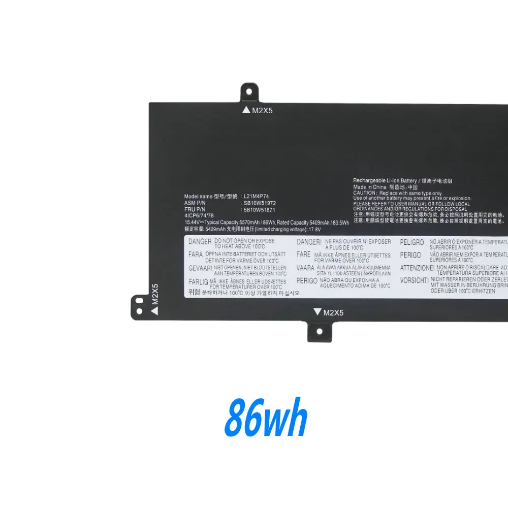 Фото Новый аккумулятор для ноутбука L21M4P74 L21M4P73 L21L4P72 L21D4P72 для Lenovo ThinkPad P16s Gen 1 2 ThinkPad T16 Gen 1 2 SB10W51969 №2