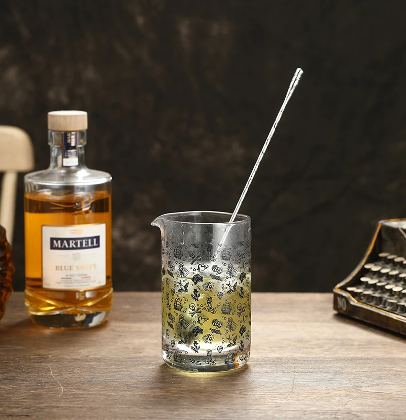 Ложка для татуировки коктейля барная ложка с узором Tiki из нержавеющей стали