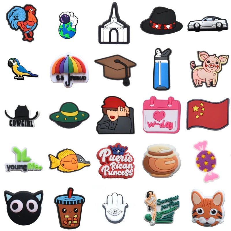 

Para Pins Shoe Charms Wholesale Bulk Decorations for Crocs Men Women Charm Boy Set Jeans Shoes Accessories Kids Girl Packs Gifts