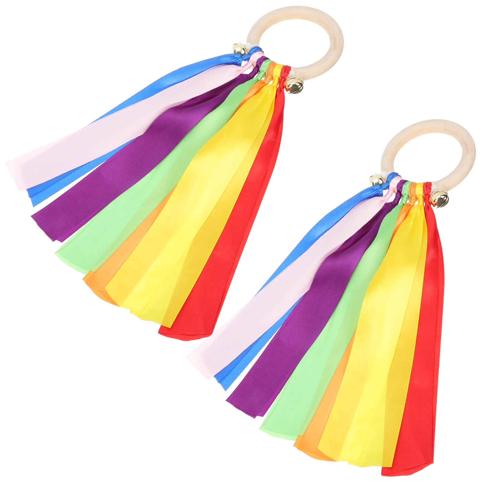 

2 Pcs Toys Dancing Streamers Rainbow Ribbon Toys Rainbow Hand Kites For Children Gymnastic Performance